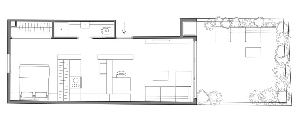 Interiorisme d'un Àtic a Barcelona, APARTAMENT VA